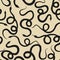 Seamless pattern vector  snake pencil drawing, vintage style graphic  texture