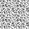 Seamless pattern with vector spruce branches.