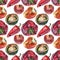 Seamless pattern with vegetables drawn by hand with colored pencil