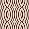 Seamless pattern with vertical braid ornament. Outline stripes surface background. Symmetric geometric motif.