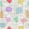 Seamless pattern of vertical and horizontal lines and red squares for texture, textiles, banners and creative design