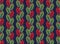 Seamless pattern with vertical rows of mountain ash leaves.