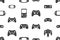 Seamless pattern with Video games joystick