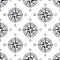 Seamless pattern of a vintage compass