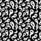 Seamless pattern Of Vintage Happy Halloween flat ghosts. Hallow