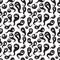 Seamless pattern Of Vintage Happy Halloween flat ghosts. Hallow