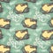 Seamless Pattern with Vintage Ornate Bar of Soap