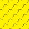 Seamless pattern with vintage sickle on yellow background