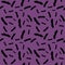 Seamless pattern violet background with black endless bat on halloween festive