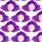 Seamless pattern with violet cabbage. Watercolor painting.