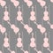 Seamless pattern of violins on grey background, icon classical musical instruments, vector illustration