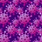 Seamless pattern with viruses. Coronavirus on a dark background with a purple covid 19. Vector illustration.