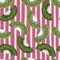 Seamless pattern with vitamin fruit kiwi elements. Pink and lilac striped background