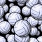 Seamless pattern with volleyball ball graphic.