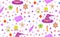 Seamless pattern voodoo magic doodle style Vector illustration