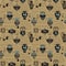 seamless pattern or wallpaper on the theme of ancient Greece. Manuscript with sketches antique amphoras and jugs