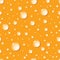 Seamless pattern of water drops on yellow surface