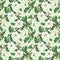 Seamless pattern with watercolor apple flowers