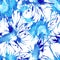 Seamless pattern with watercolor blots. Blue blurs. Background design.