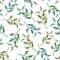 Seamless pattern with watercolor branches