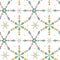 Seamless pattern Watercolor Christmas crystal snowflake. Beautiful bright colors jewelry medallion, brooch, decoration