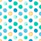 Seamless pattern with watercolor circles