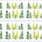 Seamless pattern with watercolor conifer trees and blue snowflakes. To design and decor backgrounds, banners, flyers