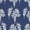 Seamless pattern of watercolor drawings abstraact frozen trees in cold winer season