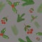 Seamless pattern with watercolor hand drawn christmas trees, holly, mistletoe on gray background. Print, packaging, wallpaper, tex