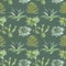 Seamless pattern watercolor hand-drawn green succulent haworthia, aloe vera, echeveria home plant. Art creative nature