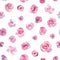 Seamless pattern watercolor hand-painted minimalism roses. design for textiles, interior, clothes, wallpaper