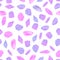 Seamless pattern with watercolor healing crystals