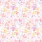 Seamless pattern with watercolor hearts. Romantic love hand drawn backgrounds texture. For greeting cards, wrapping paper, wedding