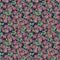 Seamless pattern watercolor illustration, curly red flowers Clematis on green blue background.