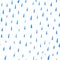 seamless pattern watercolor messy blue raindrops on white background