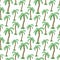 Seamless pattern with watercolor palm trees. Endless print vector texture. Travel tropical background.