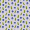 Seamless pattern with watercolor pansies. Hand drawn illustration is isolated on grey. Floral ornament with flowers