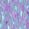 Seamless pattern with watercolor simple lavender, purple and mint plants