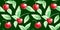 Seamless pattern of watercolor single Cherries on green background. Hand drawn bright texture, images of berry in sketch style