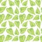 Seamless pattern with watercolor tropical leaves