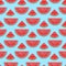 Seamless pattern watermelon fruit risograph illustration