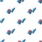 Seamless pattern with waving flag. Fiji flag. Vector illustration.