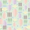 Seamless pattern with wetland plants. Reed, water lily and leaves in flat design.