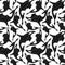 Seamless pattern of Whale Orca