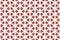 Seamless pattern. White background, geometric, shaped three overlapping circles, rounded diamonds in light and dark, brown and red