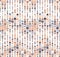 Seamless pattern on white background. Has the shape of a wave. Consists of geometric elements. The elements have a square shape.