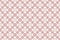 Seamless pattern. White background, intertwined lines, circles, rounded diamonds and four pointed stars in light and dark red and