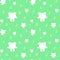 Seamless pattern with white bears and numbers on green background.