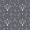 Seamless pattern with white beautiful tennis rackets and tennis balls on a navy background. Equipment for tennis on the court.For