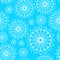 Seamless pattern with white circles flowers